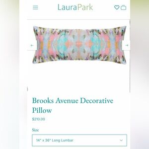 Laura Park Brooks Avenue Decorative Lumbar pillow and fleece blanket